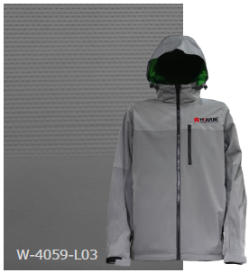 Functional jacket made with combination-weave jacquard fabric